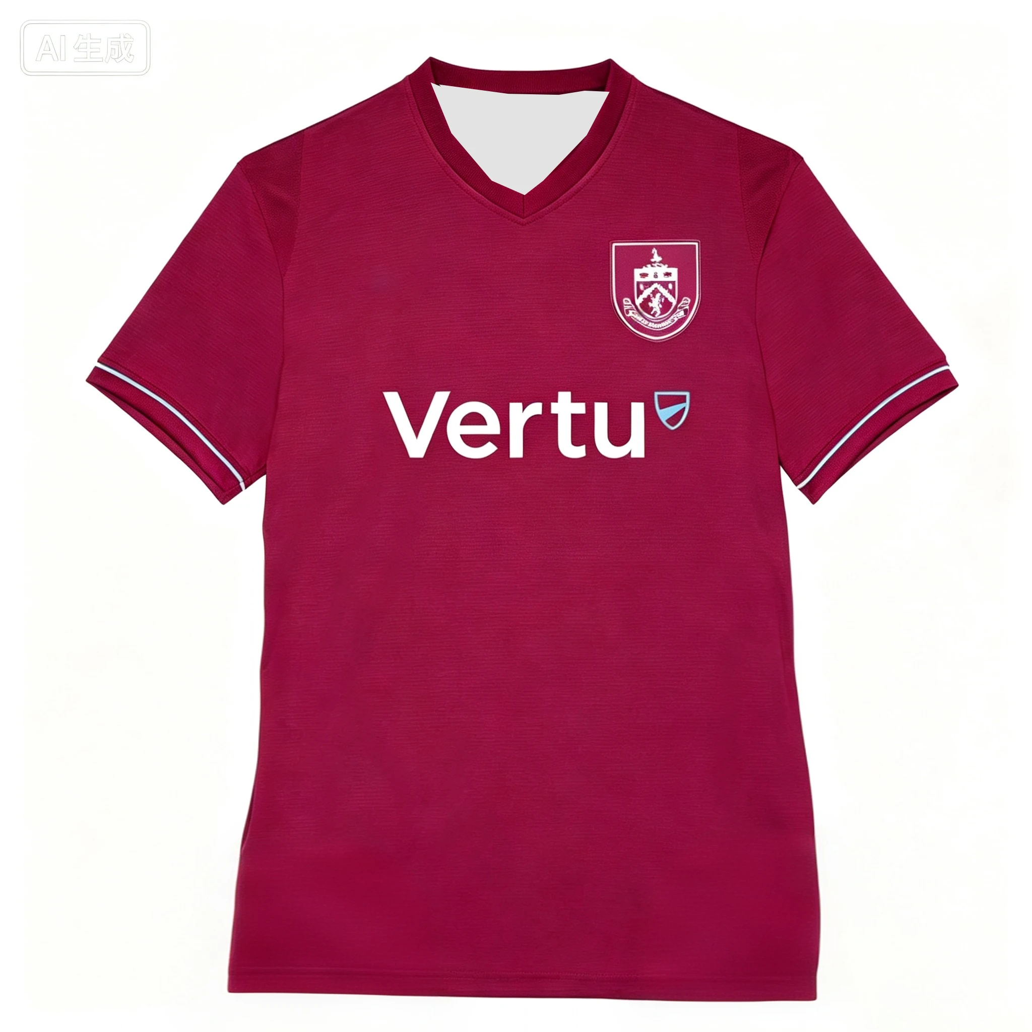 2026 Burnley 3D Printed Football Jersey Men's Summer Quick Drying Breathable Short Sleeved T-shirt Family Matching Clothing