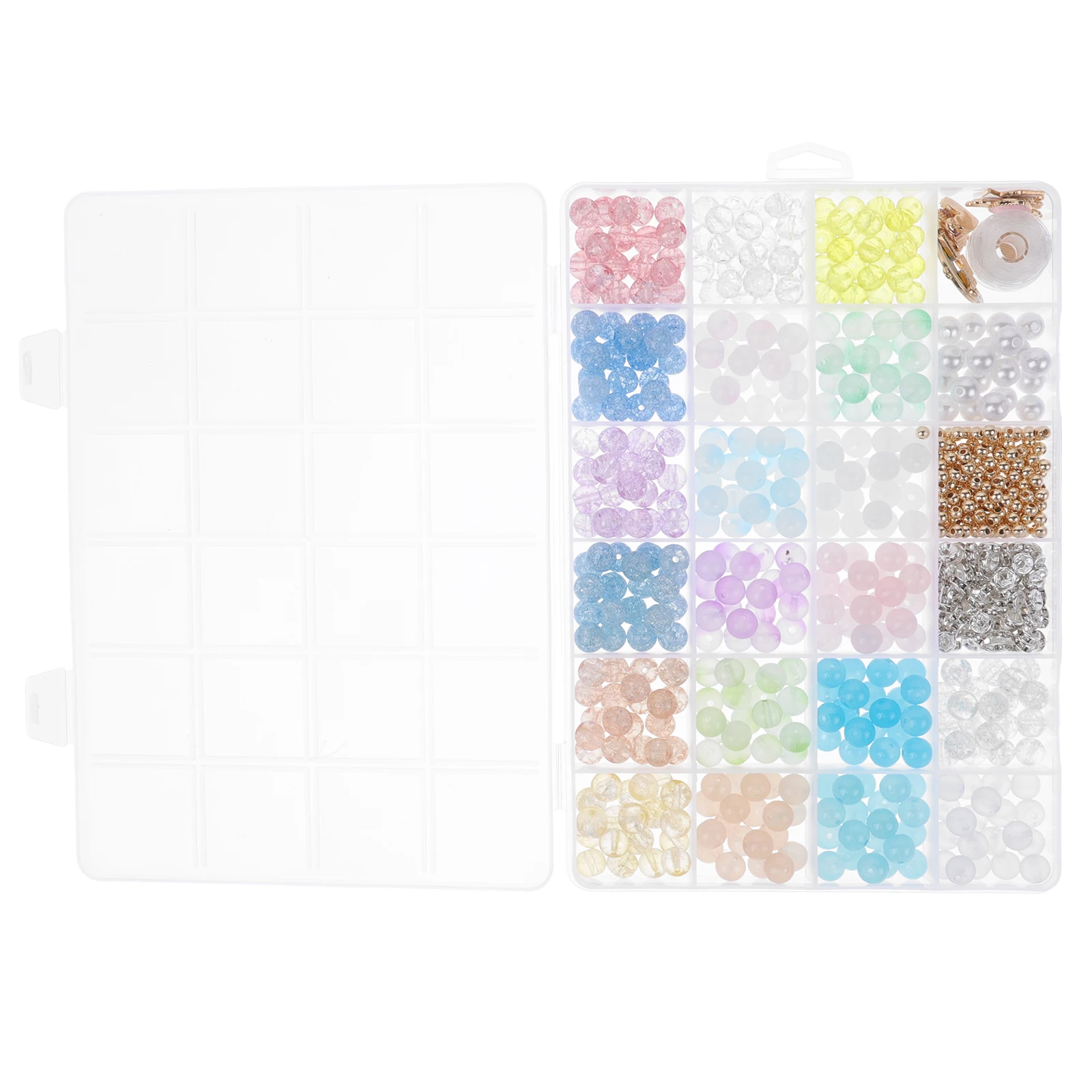

670pcs Acrylic Craft Bracelet For Jewelry Making Durable Smooth Surface Stringing Diy Necklace Loose Craft Accessories