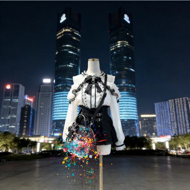 

Off-shoulder Bow-tie Elegant Blouses Blouses Fashion Spring and Autumn Women's Tops Sweet and Cute Casual Shirts for Lady