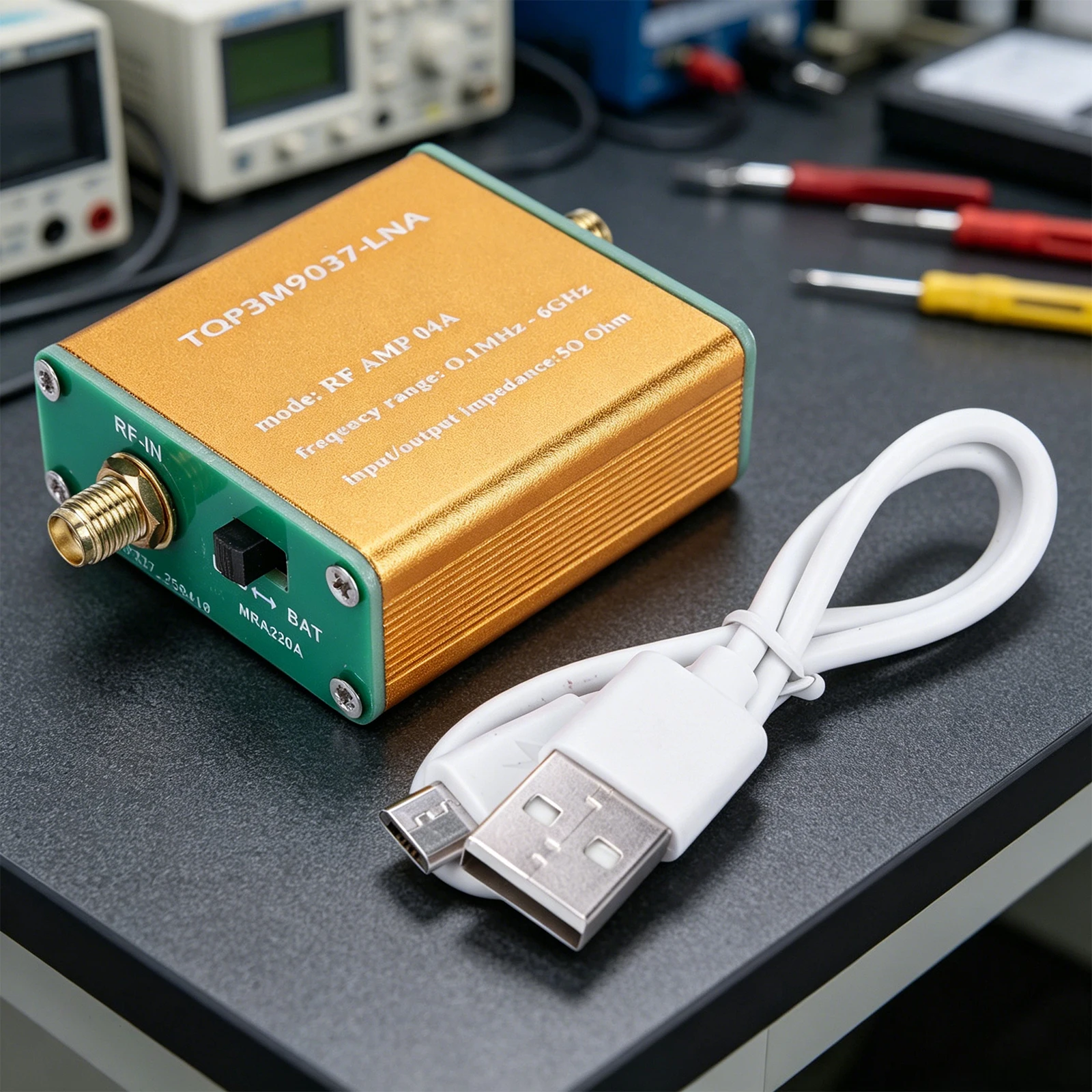

100kHz-6GHz 1.95GHz 20dB High Gain Low Noise LNA SMA Female Connector Radio Signal Booster for Remote Control Receiver