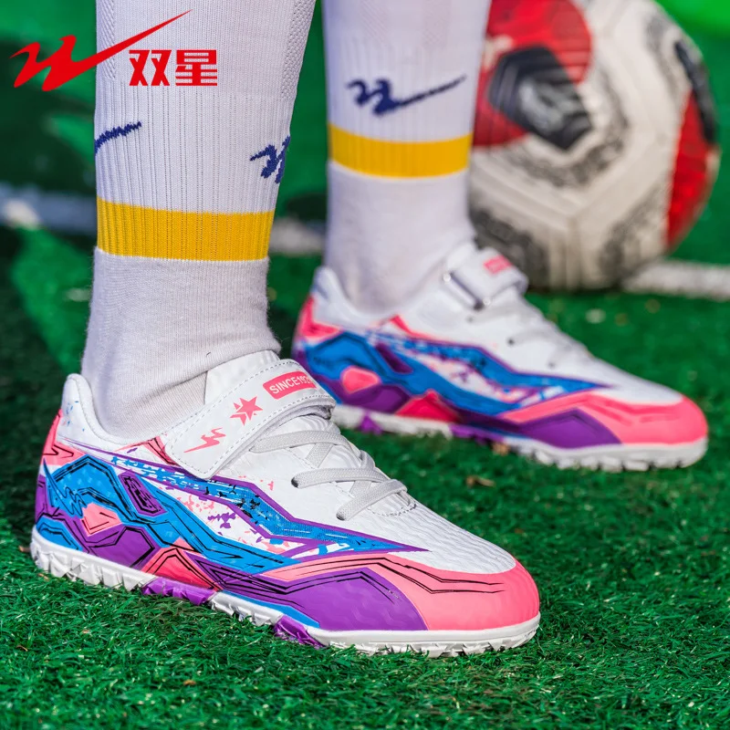 

Kids TF Turf Stud Soccer Cleats Breathable Anti-Slip for Teenagers Primary Secondary Students Professional Match Training Shoes
