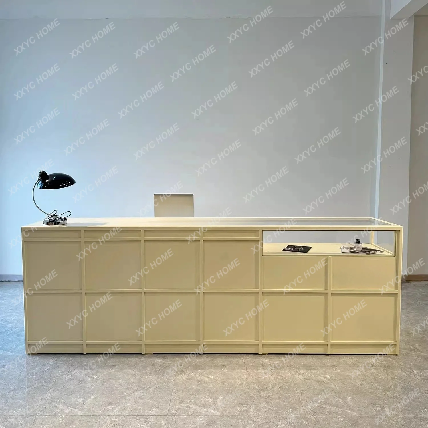 

DDClothing store checkout page Beauty salon Company reception desk Simple baking paint