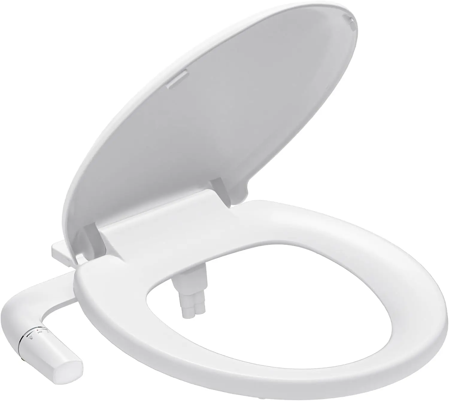 

Сиденье для унитаза с функцией плавного закрывания, двойной системой форсунок, простой установкой и быстрым снятием для чистки