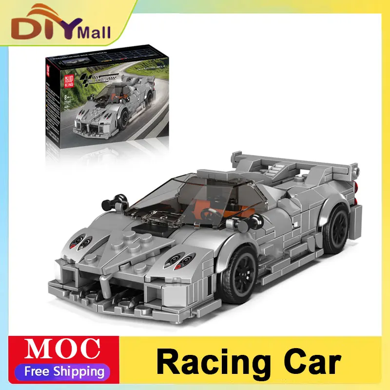 

Mold King 27091, модель скоростного гиперкара MOC, строительные кирпичи, спортивный автомобиль, модульная технология, подарки, праздник, сборка, детские игрушки