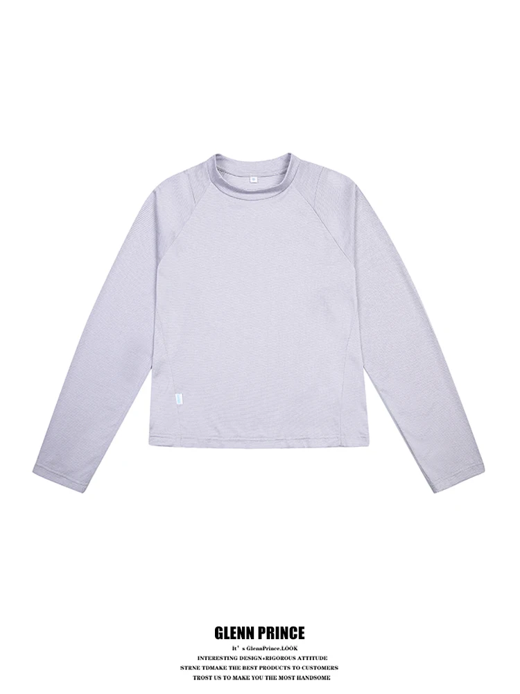 Coolmax Long Sleeve Short T-Shirt Women's Sport Yoga Fitness Moisture Wicking Quick Dry Cleanfit Style Polyester Fiber Spring