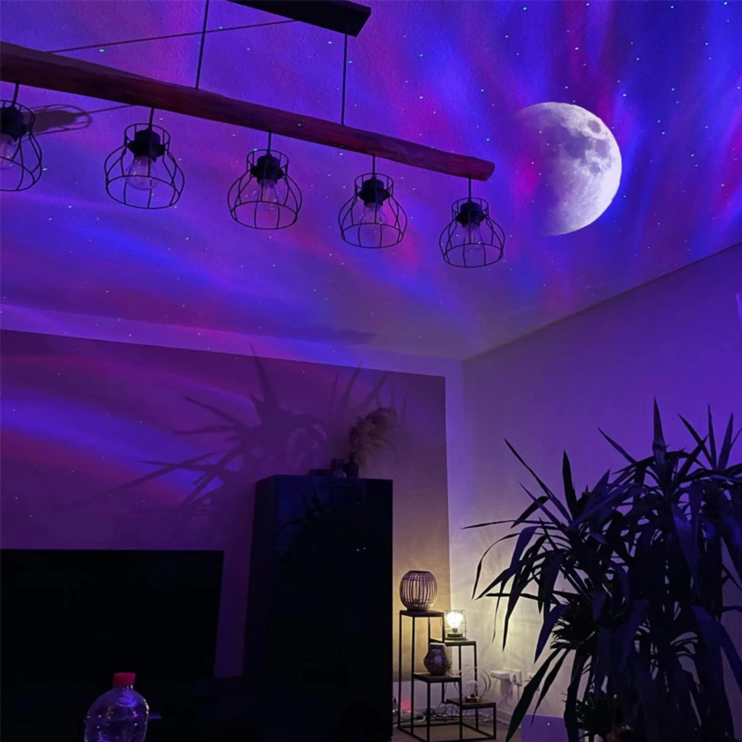 Transformez votre espace avec le budgétaire LED Sky Lamp Aurora Borealis Starlight pour une expérience d'oasis céleste envoûtante à la maison.