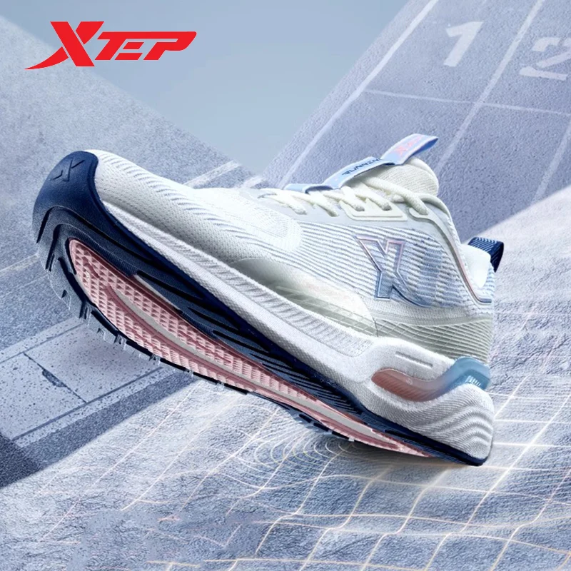 Xtep Running Shoes For Women 2024 Spring Breathable Women\'s Sports Shoes Sweat-Absorbing Cushion Rebound Sneakers 976118110023