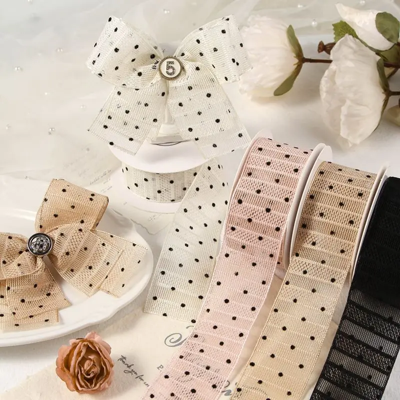 ruban-organza-a-rayures-creuses-imprime-a-pois-en-velours-25mm-40mm-pour-l'emballage-de-nœuds-de-cheveux-materiaux-faits-a-la-main-accessoires-de-decoration-de-mariage