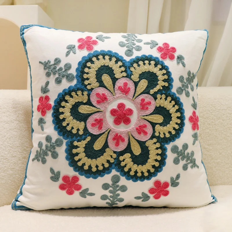 

45cm Square Cotton Pillow Case Sofa Cushion Cover Washable for Home Decor