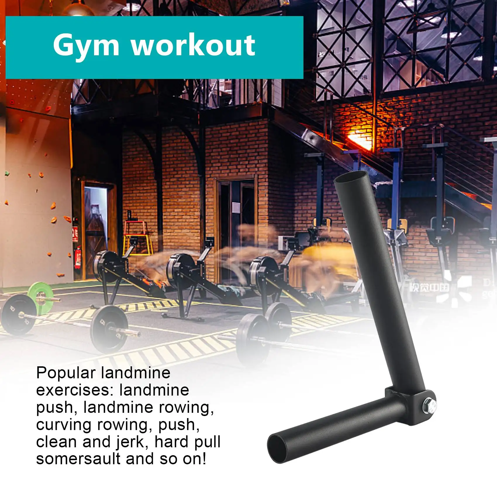 NALFI-T Bar Row Attachment For 1Inch Or 2Inch Barbell Bar Heavy-Duty Steel Back Muscle Training Gym Exercise Equipment