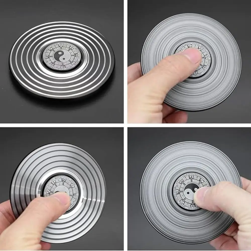 軽量ハンドヘルド太極拳指先ジャイロアルミ合金八卦パターンリラックスおもちゃ回転ギフト干支スピニングおもちゃ学校