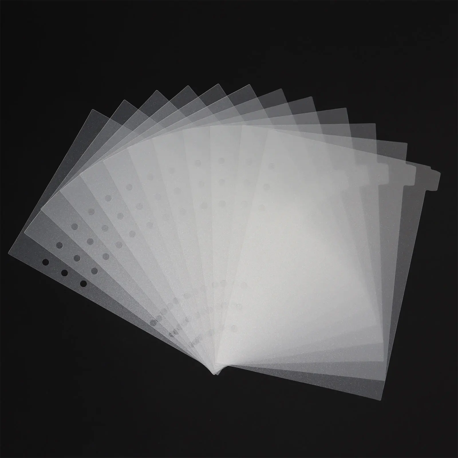 SKYSONIC A5 A6 A7 Spiralbinder-Indextrenner, transparente Seitenteiler, 6 Stück/12 Stück, 6 Löcher, Tafelseiten, englische Aufkleber – Detail 34