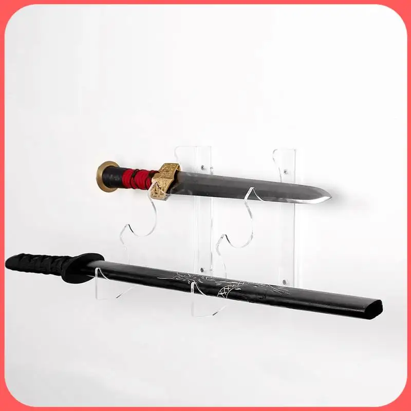 

AA89-Light Saber Stand Display Acrylic Wand Holder Display Decorative Light Saber Stand No Drill Display Transparent Durable
