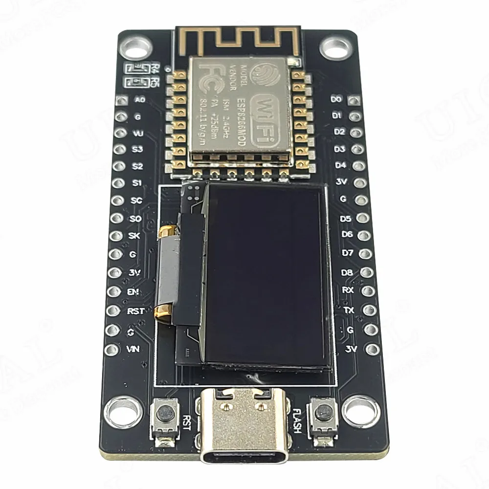 ESP8266 ESP-12F Módulo WiFi com display OLED, NodeMCU Internet das Coisas, Tipo-C, USB, CH340C, Serial 30Pin, ESP 12F, 0,96"