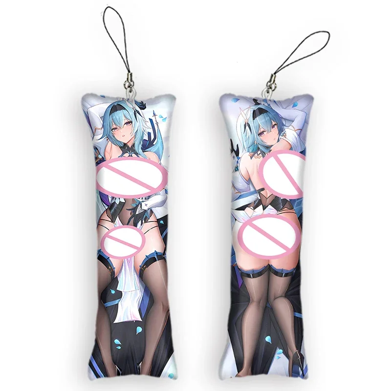 

New Fashion New Pattern Genshin Impact Eula Lawrence Theme Character Mini Dakimakura Keychain Anime Kawaii 2-Sided Print Small P