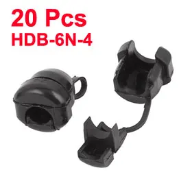20 ชิ้น HDB-6N-4 รอบสายเคเบิล Strain Relief Bushing สายไฟไนลอน Clamp คลิปลวด Grommet ซีลรูปลั๊กสายผู้ถือ Protector