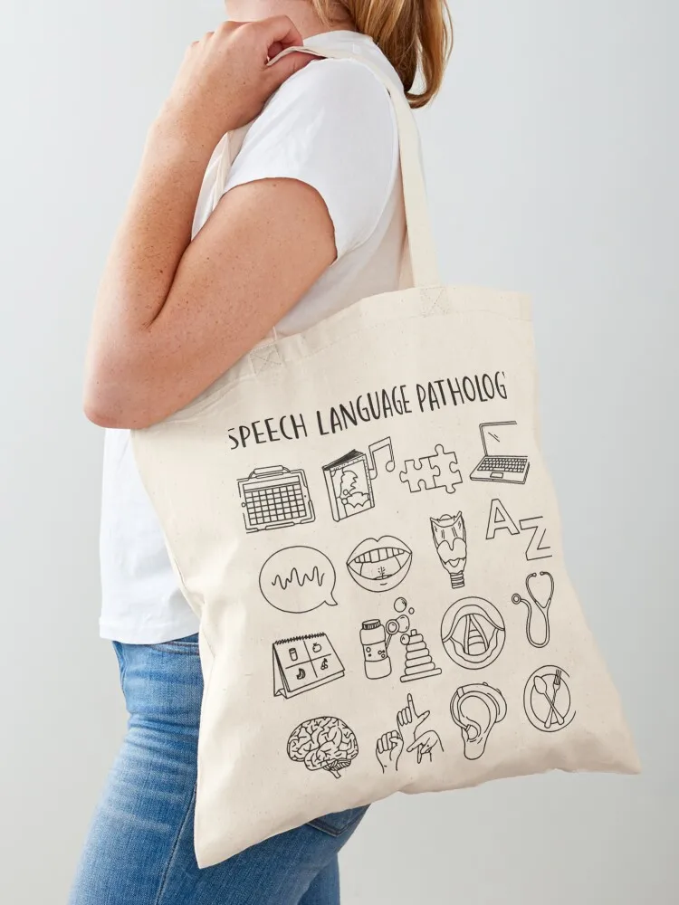 

Speech Language Pathology Pathologist SLP Speech Therapist Tote Bag Canvas bag Cloth bags reusable shopping bags