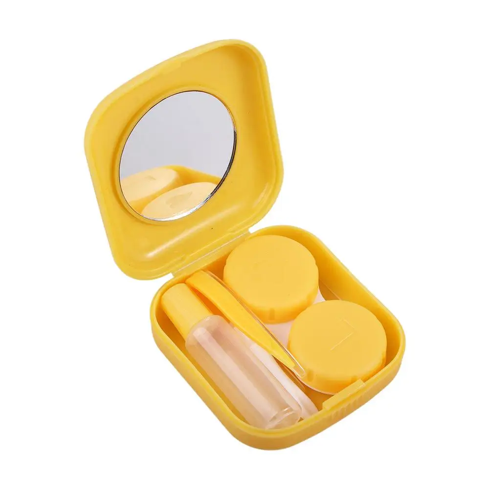 Mini Portable Male For Beauty Pupil Candy Color Female Lenses Case Storage Lenses Box Contact Lens Case Mirror Container