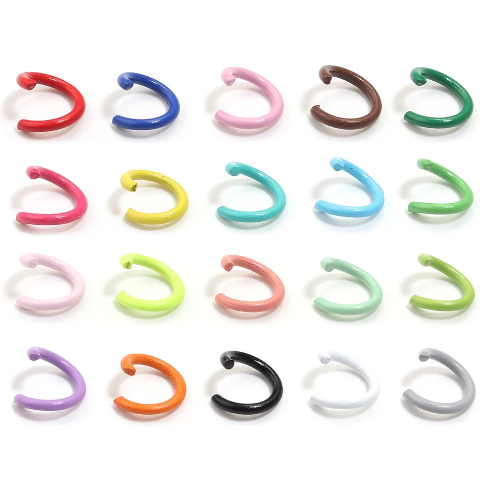 200 unids/lote 8mm anillos de salto de Metal coloridos conector de anillo dividido abierto para gargantilla collares pulsera cadena Maille fabricación de joyas