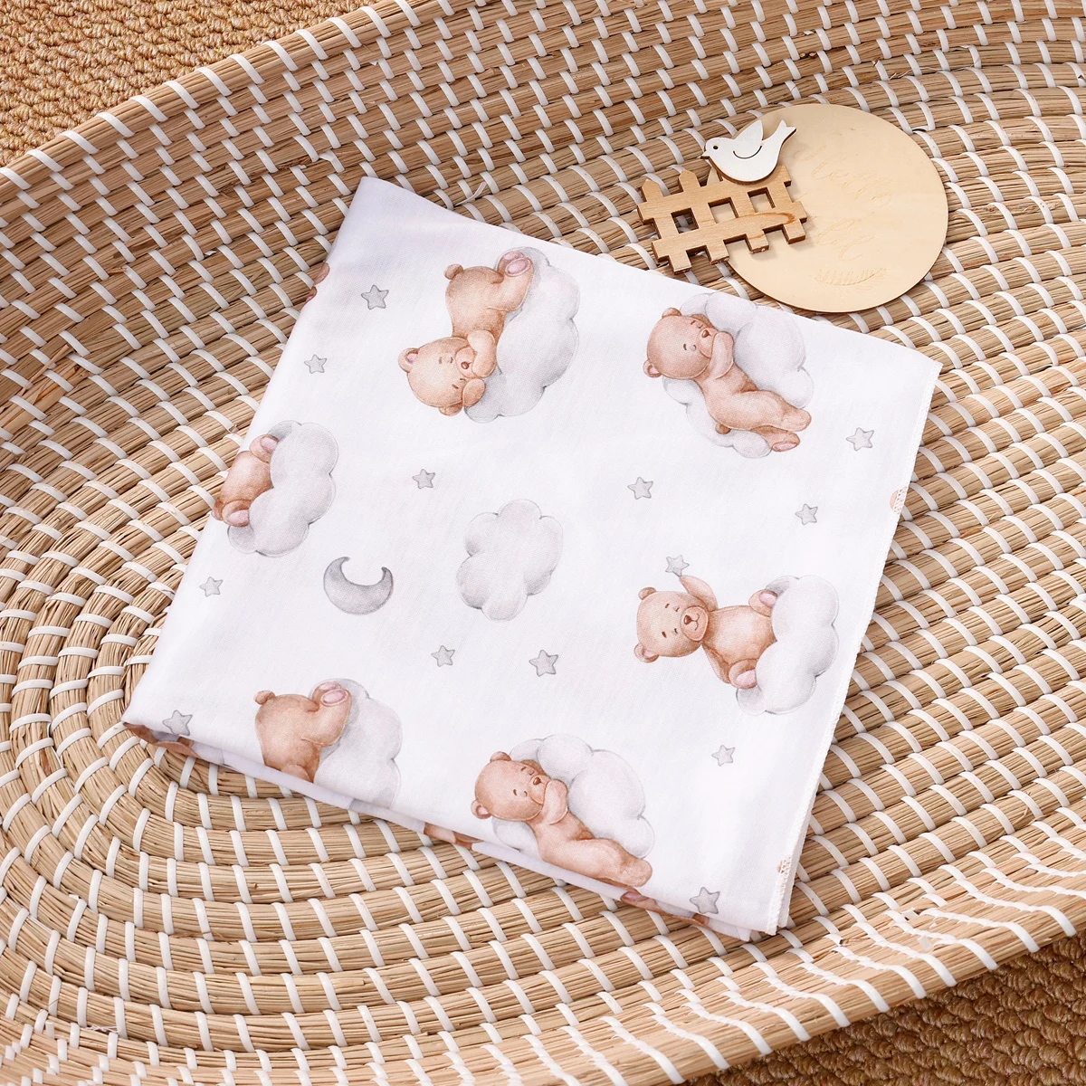 Elinfant 100% Polyester Baby Swaddle Blanket,Soft Newborn Infant Sleeping Quilt,Cozy Baby Bath Towel,Nursing Cover