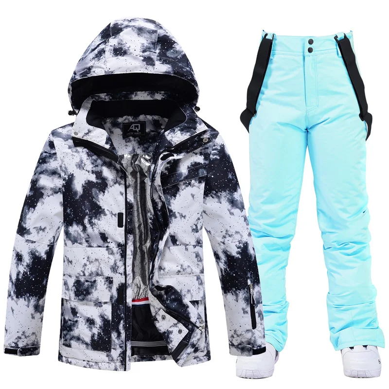 

New Ski Suits Windproof Thickened Thermal Waterproof Snow Suits Overalls Sports Winter Outdoor Skiing Snowboarding Men Women