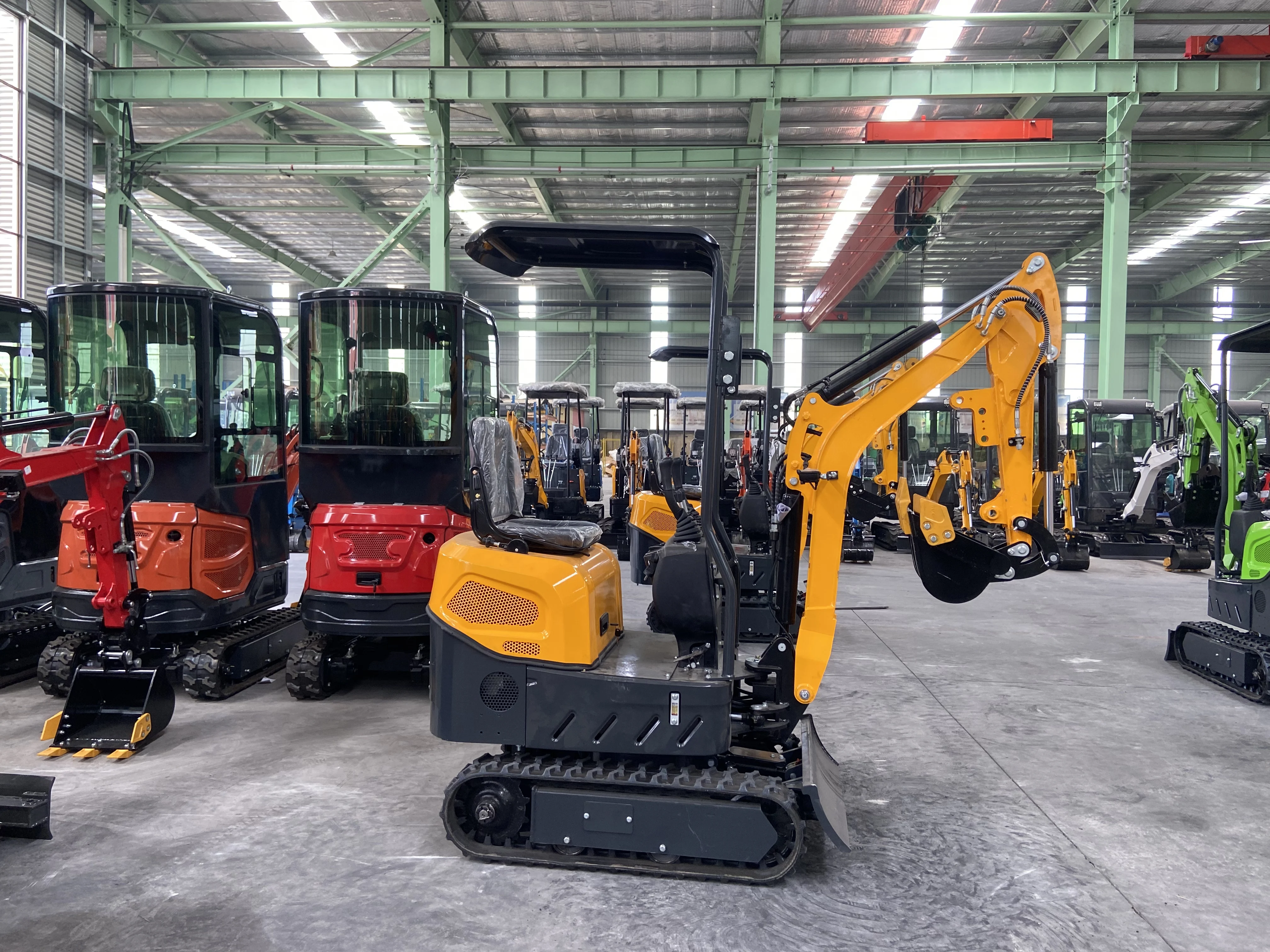Mini excavator hidrolik baru, mini excavator beroda rantai multifungsi 1,2 ton untuk dijual