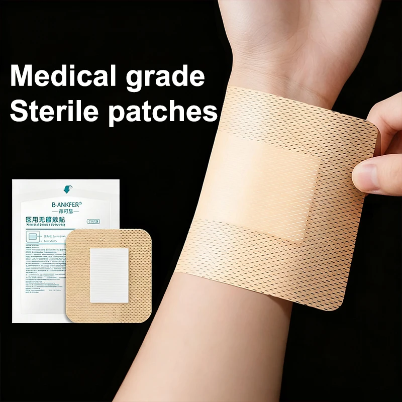 10Pcs Disposable Self Adhesive Dressing Wound Sterile Skin Colour Breathable Protective Sticker Dressing Patches