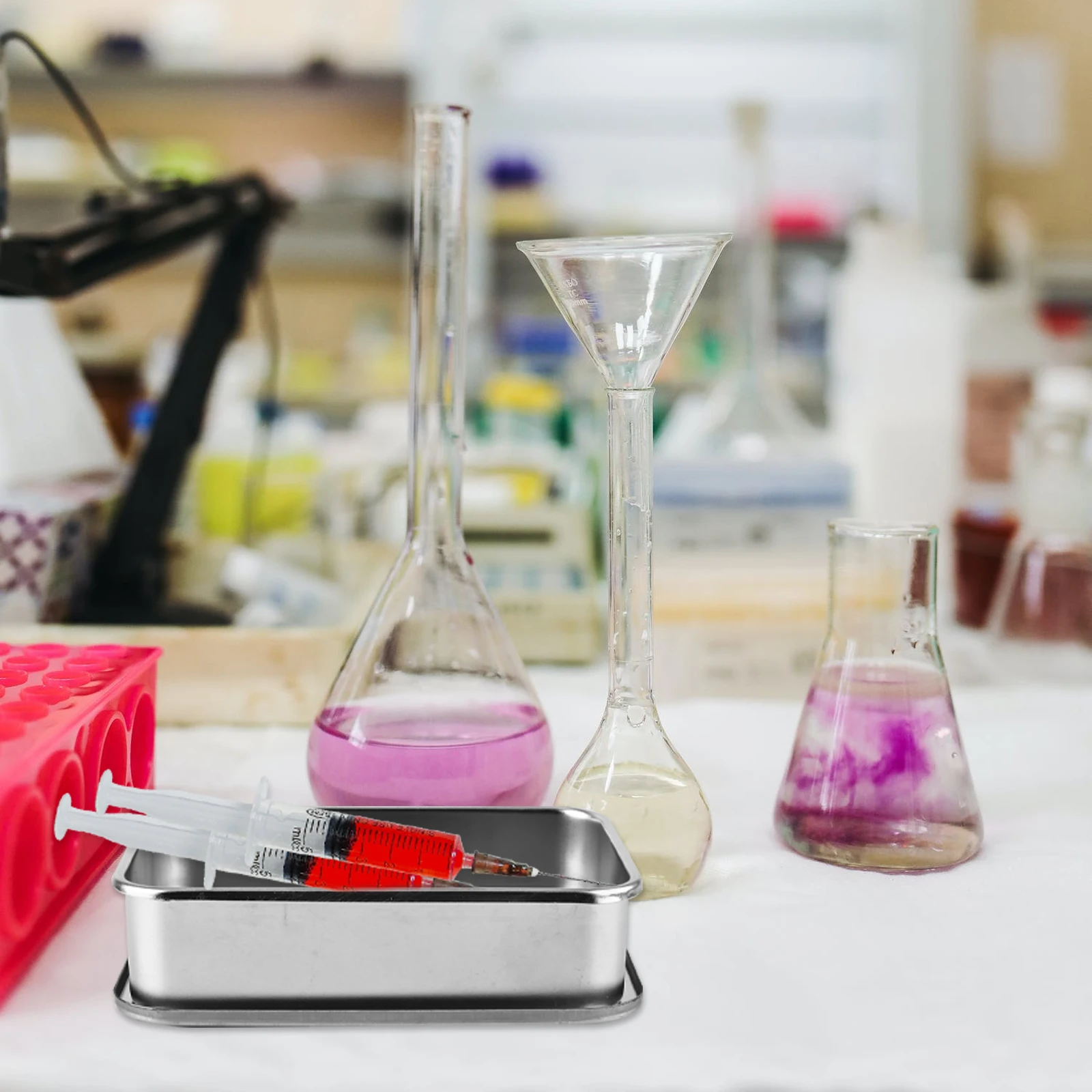 

Instrument Tray Lid Surgical Tray Stainless Steel Durable Reusable Container Medical Clinical 8 Inch