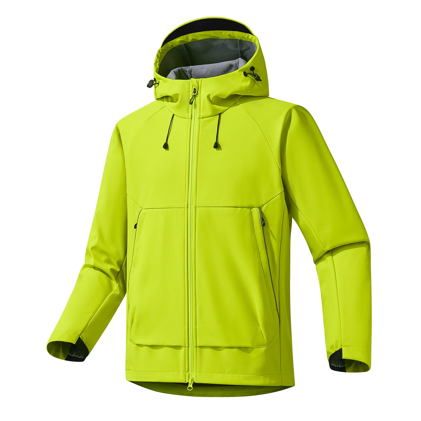 2026 New Women Softshell Jacket Windproof Water‑Resistant Drawstring Hood Full Zip Zipper Pockets Lightweight Outdoor Camping Hi