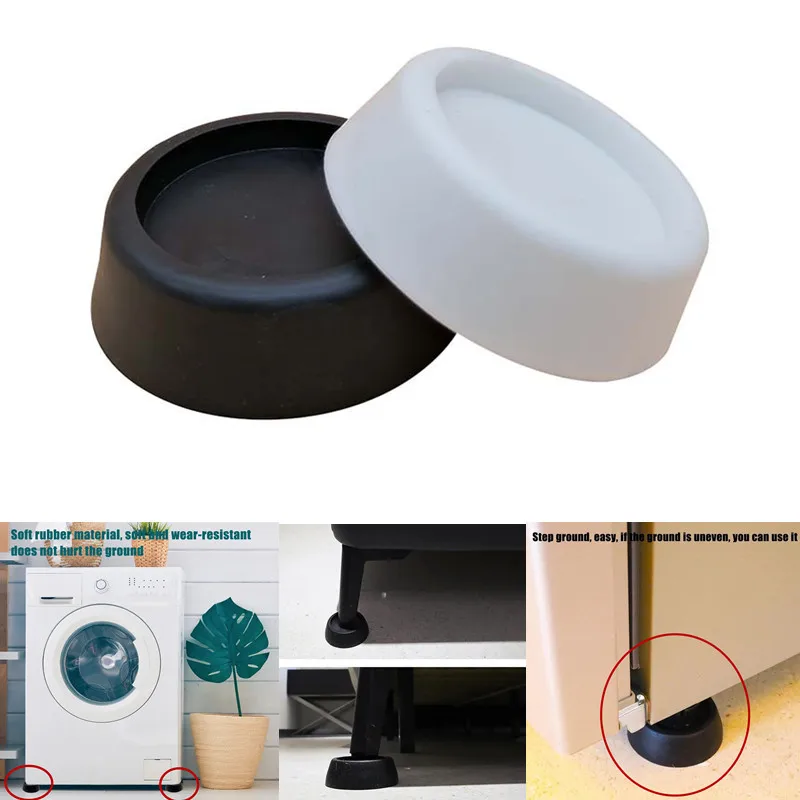 

4Pcs Washing Machine Anti Vibration Pads Rubber Feet Legs Mat Anti-vibration Pad Universal Noise-reducing Leg Base for Furniture