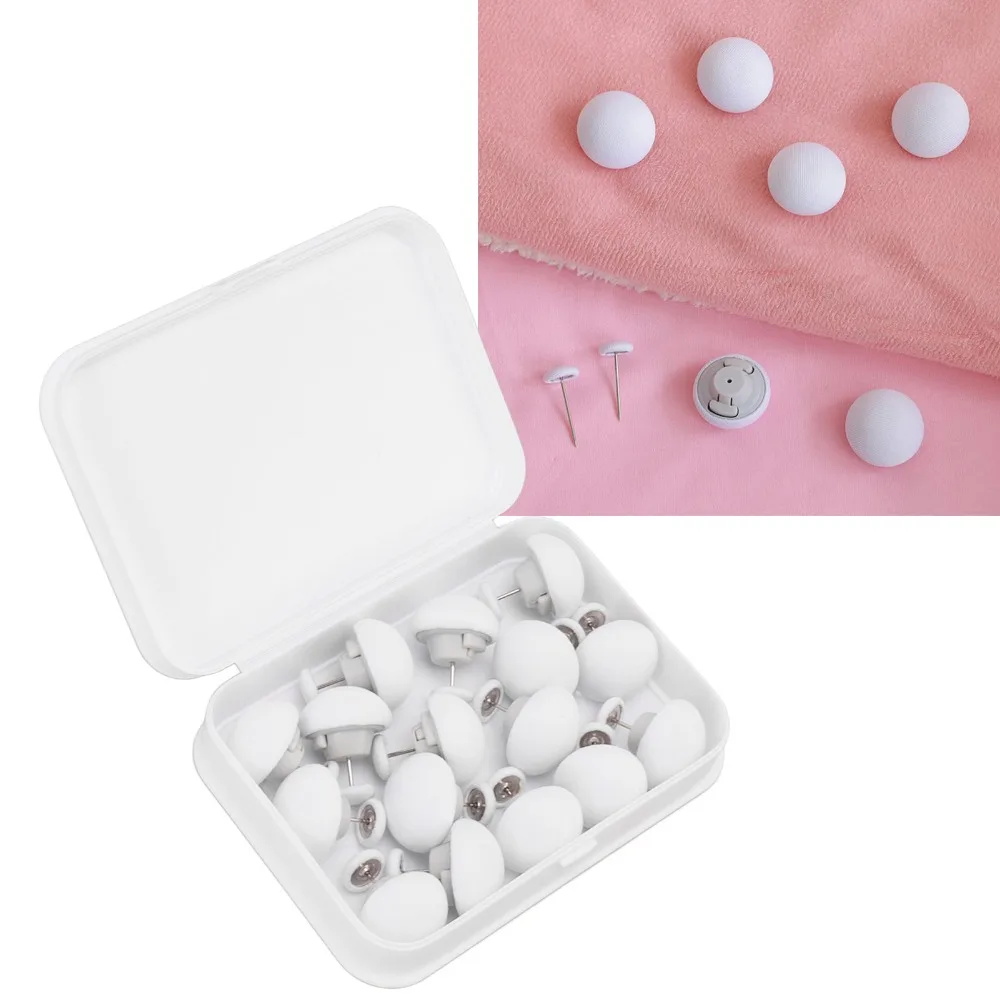 16PCS Soft White Duvet Cover Clip Compact Mushroom Shape Quilt Fastener Clip Comforter Clip Pillow Cover