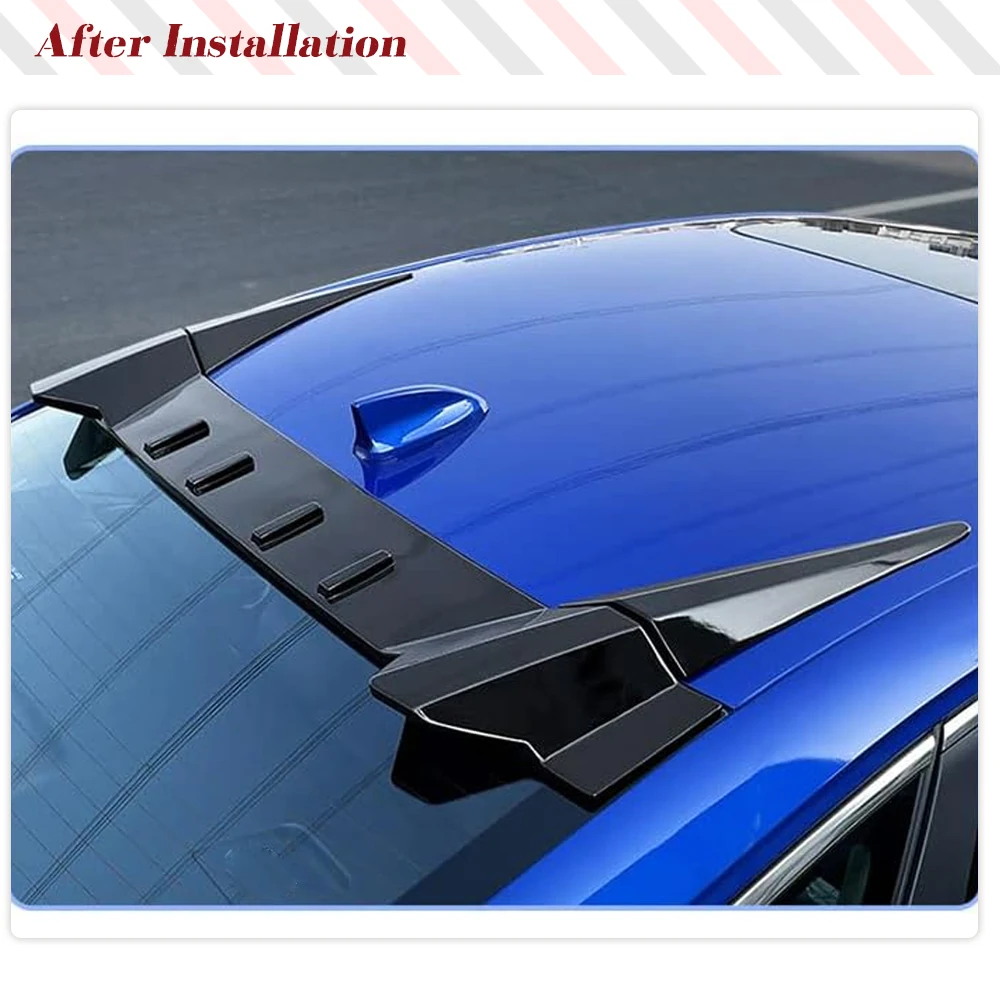 Car Roof Spoiler for Honda Civic 11th Gen Sedan 2022 2023 Car Rear Window Roof Spoiler Gloss Black ABS Rear Spoiler Wing Lip