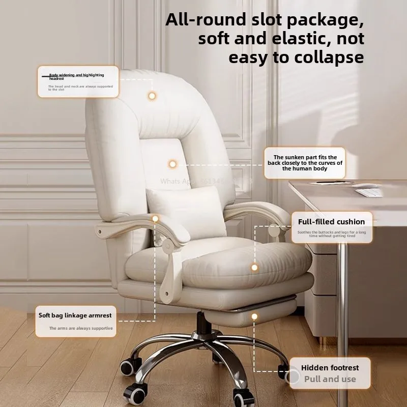

HOT Boss Chair, Computer Chair, Living Room, Bedroom, Comfortable, Sedentary, Office Chair, Backrest, Home, Light Luxury, Stool