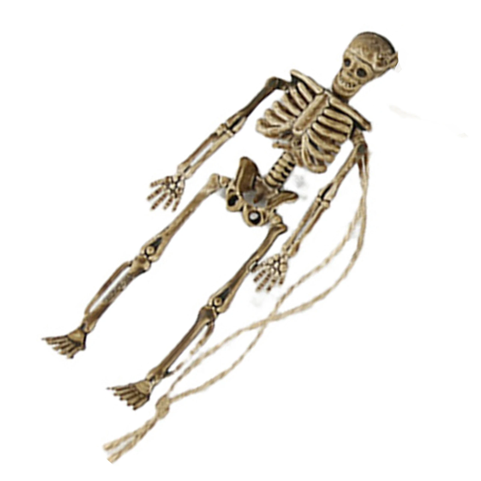 Halloween Life Size Skeleton Full Body Posable Halloween Skeleton Decor with Hanging Rope for Haunted Houses Cemeteries JAN88