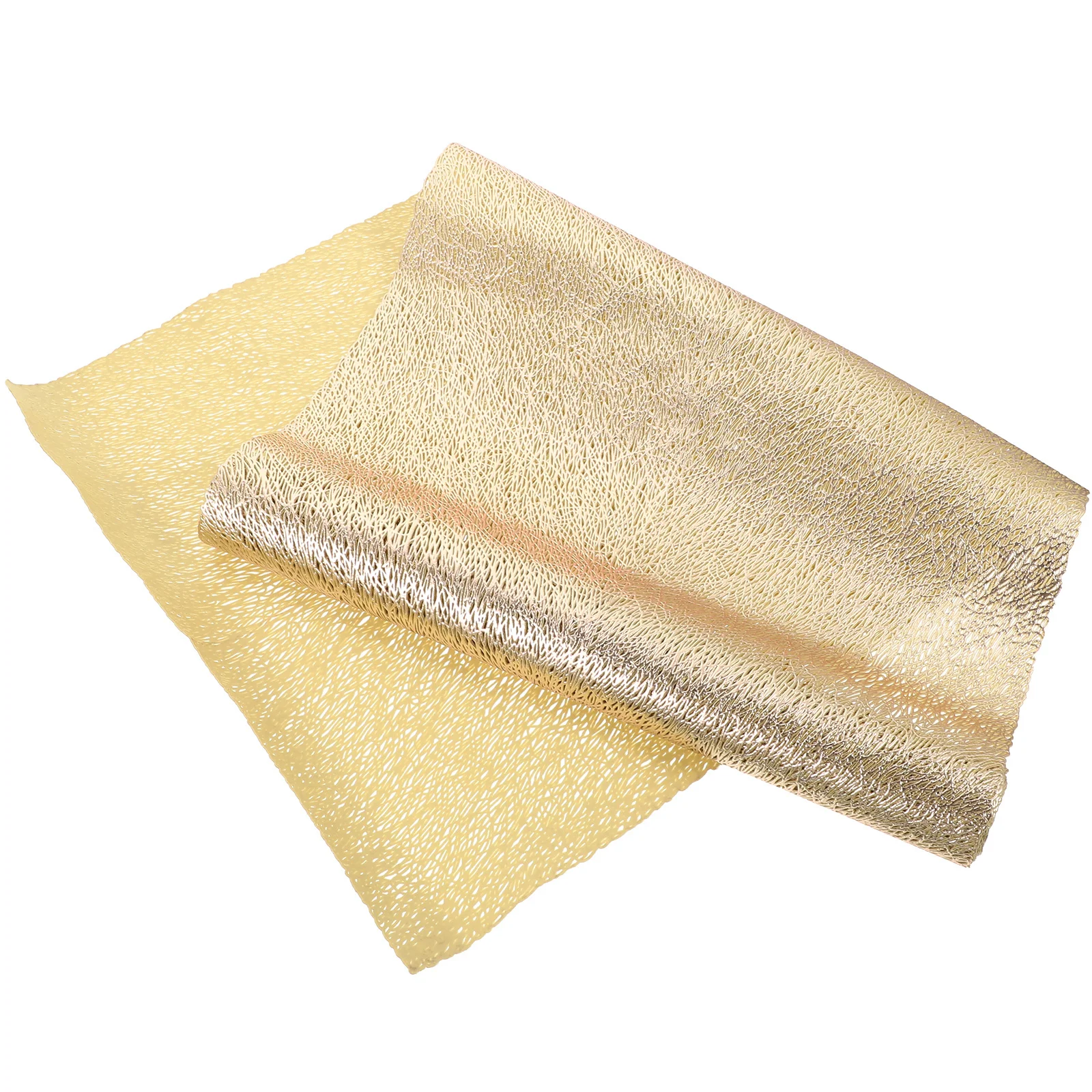 

PVC Gilding Placemat Table Runner Heat Resistant Insulation Mat for Dining Table Anti Slip Decorative Tableware