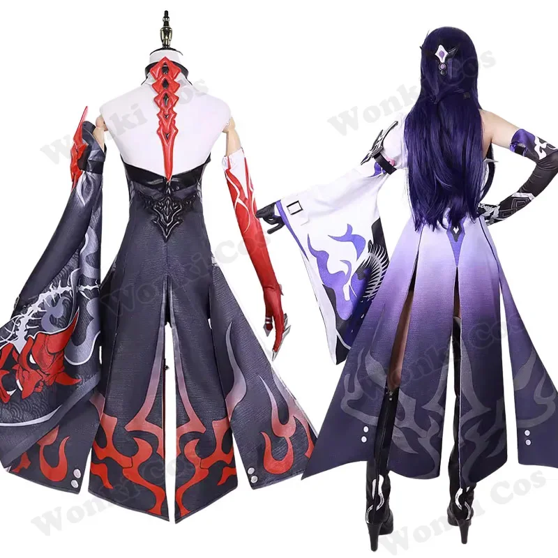 Star Rail Acheron Cosplay Costume White Dress Wig Black Red Acheron Cosplay Costumes Huangquan Shoes Boots Carnival Party Outfit