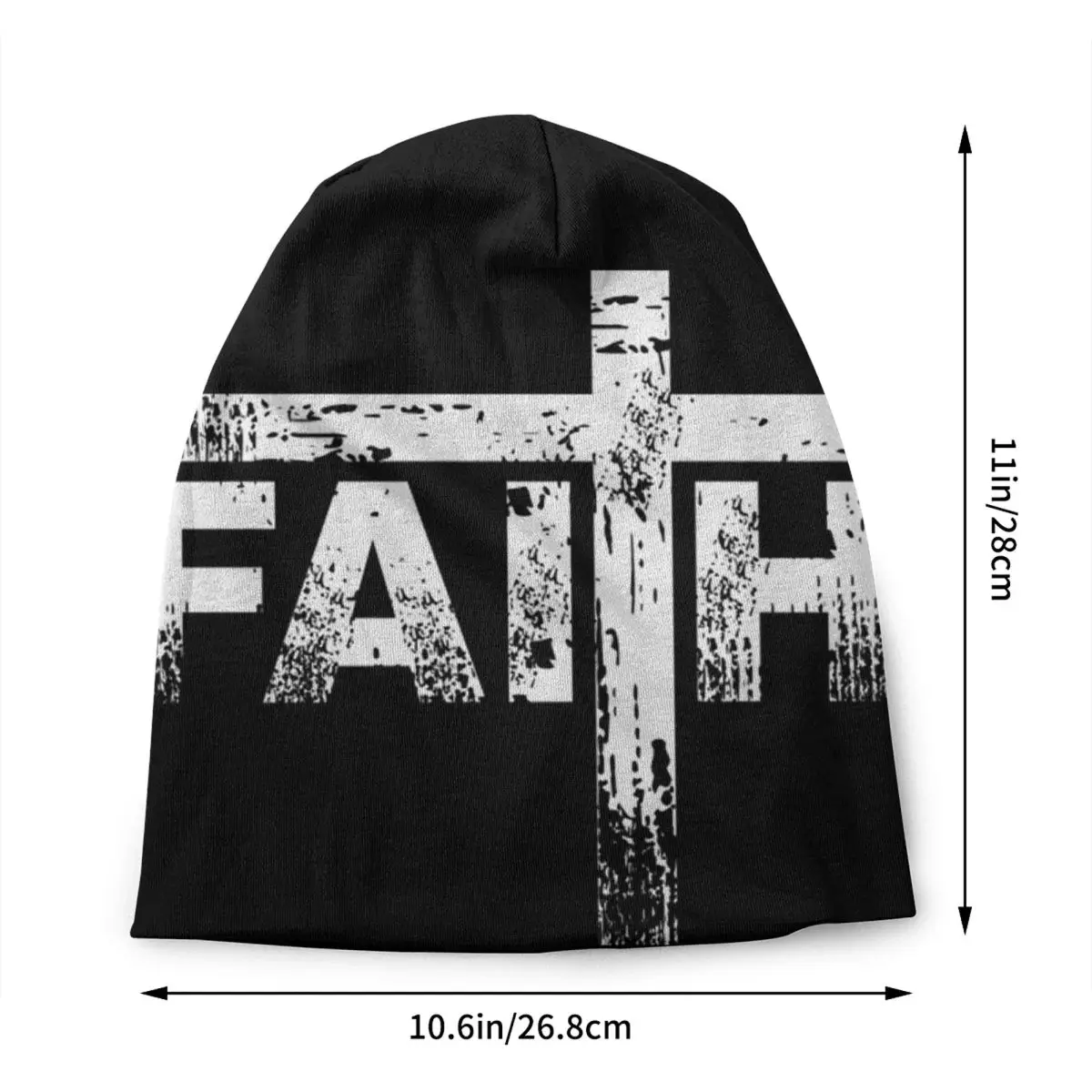 Faith Christian Believer Quote Bonnet Beanie Knitting Hats Hip Hop Christ Jesus Cross God Winter Warm Skullies Beanies Caps