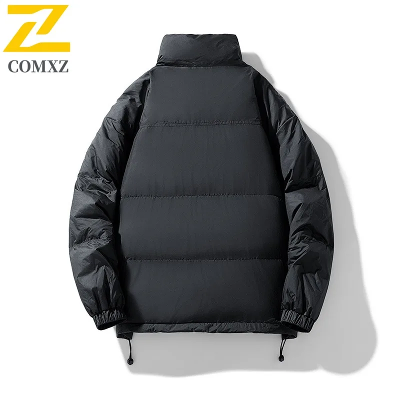 COMXZ 2025 Couple Stand Collar Winter Cotton-Padded Jacket Puffer Coat Waterproof Windproof Casual Outdoor Sports Workweer Coat