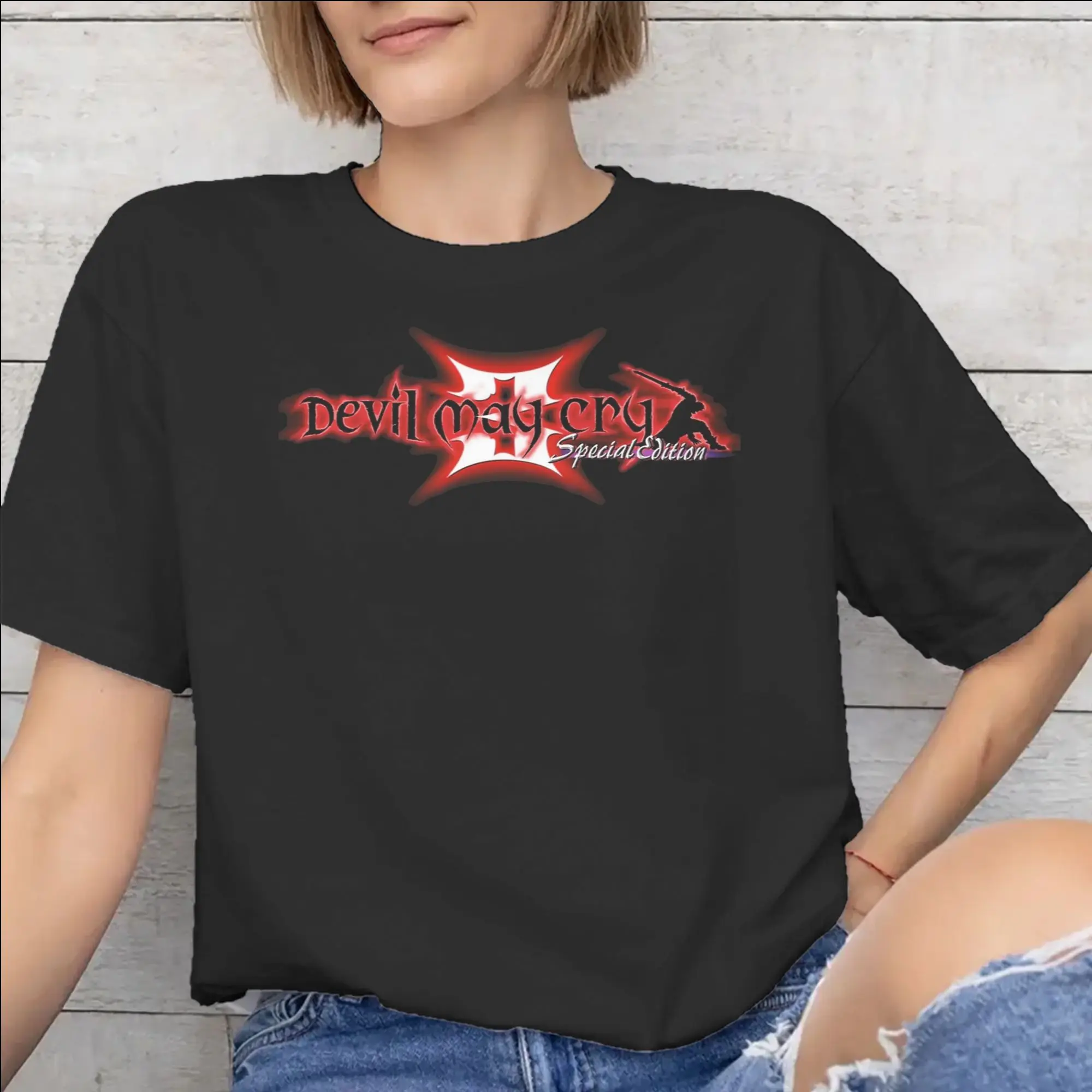 Printed Devils May-Cry 3 T Shirt for Men Women  100% Cotton Tee Shirt Short Sleeve Tops