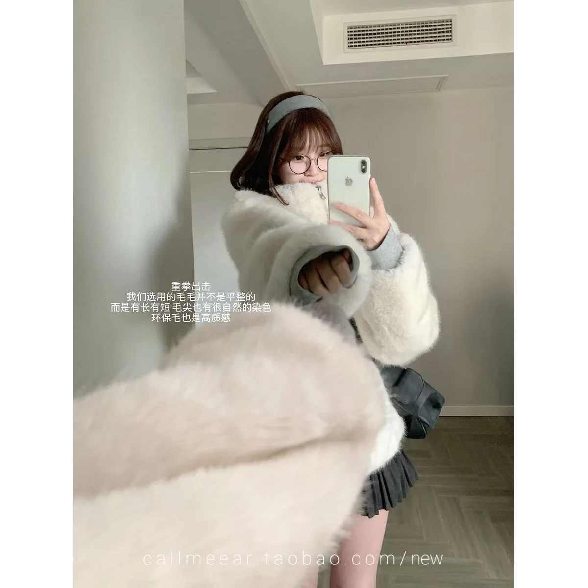 Women Faux Fur Hooded Parkas 2025 Winter New Women's Two Side Wear Fleece Coat Loose Warm Jacket Versatile Casual Outerwear