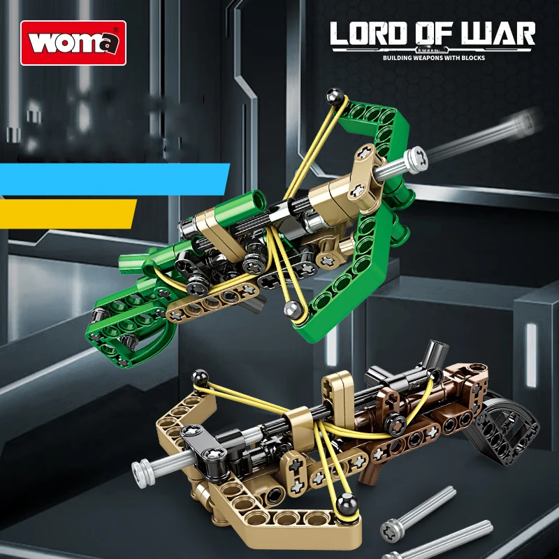 Crossbow building block set, DIY crossbow arrow building block toy, suitable for shooting enthusiasts, boys' gift