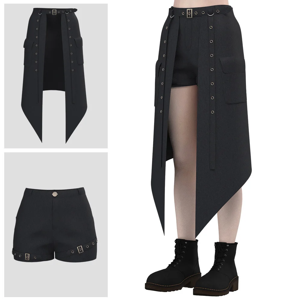 

2023 New Gothic Punk Sle Ro k Series Women's mid Century f Skirt Faionable Ethnic Women's Clothing Stage Costume