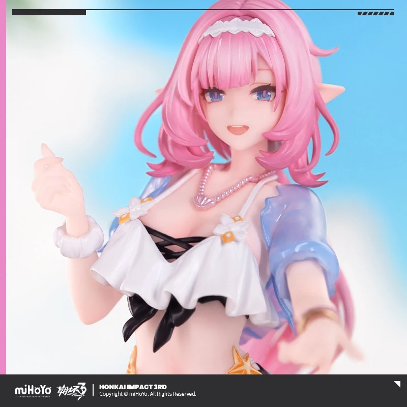 Honkai Impact 3rd Elysia Summer Miss Elf 1/8 Myethos Offizielle Actionfigur Niedliches Sammlerstück Anime-Modell Desktop-Dekoration Sammlerstück
