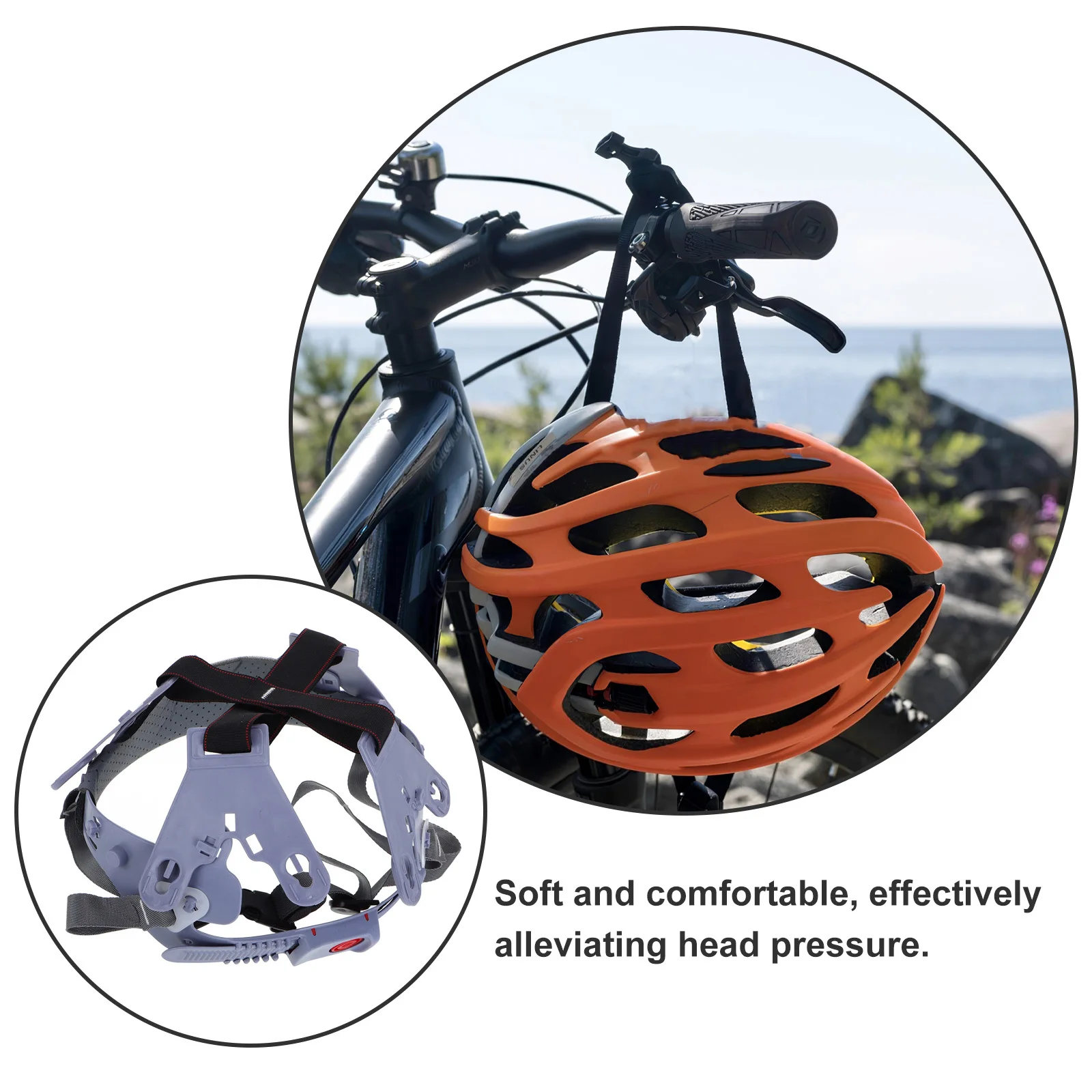 Hard Hat Suspension Bump Cap Insert Liner Adjustable Attachment Grey Impact Absorption Safety Replacement Head