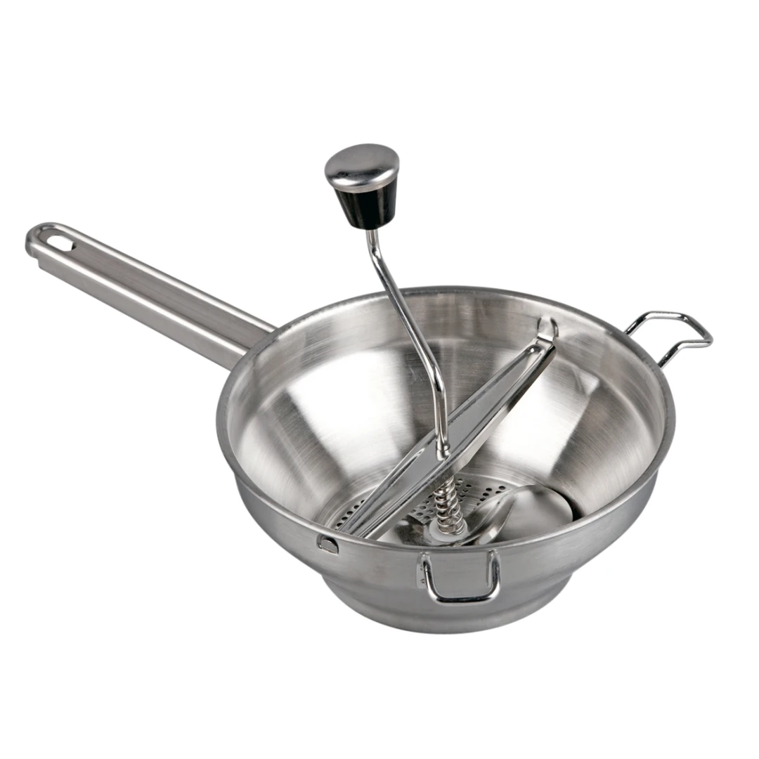 Lifestyle-Pasapurés Stainless Steel with Fixed Disc, Professional manual Strainer, Rotating Crank, for Vegetable Potato Puree 20cm