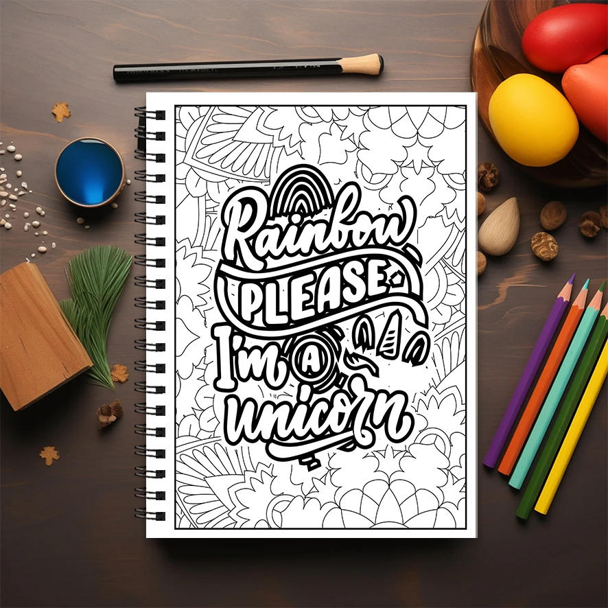 Adult Quotes Coloring Book - 8.3x 11.2 Inch 22 Page Coloring Book - Helps Reduce Stress and Ease Emotions