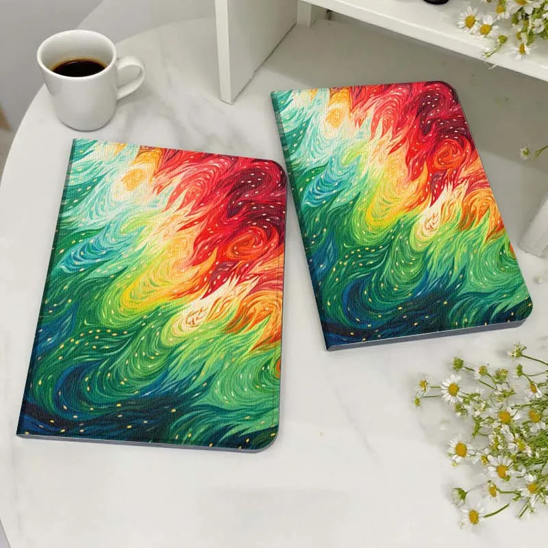 

Colorful Flame Leaf Pattern For Honor MediaPad MatePad 6 7 X8 M5 M6 V6 V7 T5 T10 T10s 10 11 SE C5e X8a Pro Lite Tablet Case