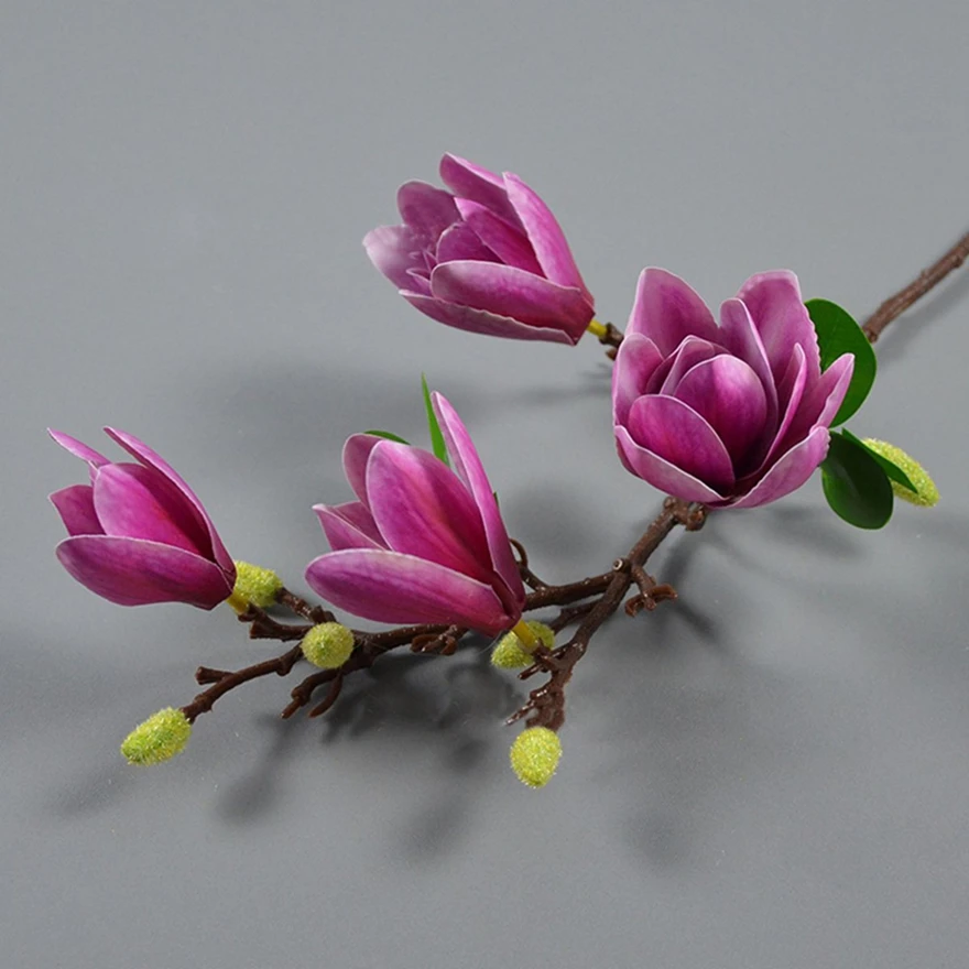 Artificial Flowers Silk Magnolia Bouquet Diy Photo Props Wedding bridal bouquet Bonsai Party Vase Home Outdoor Garden Decoration