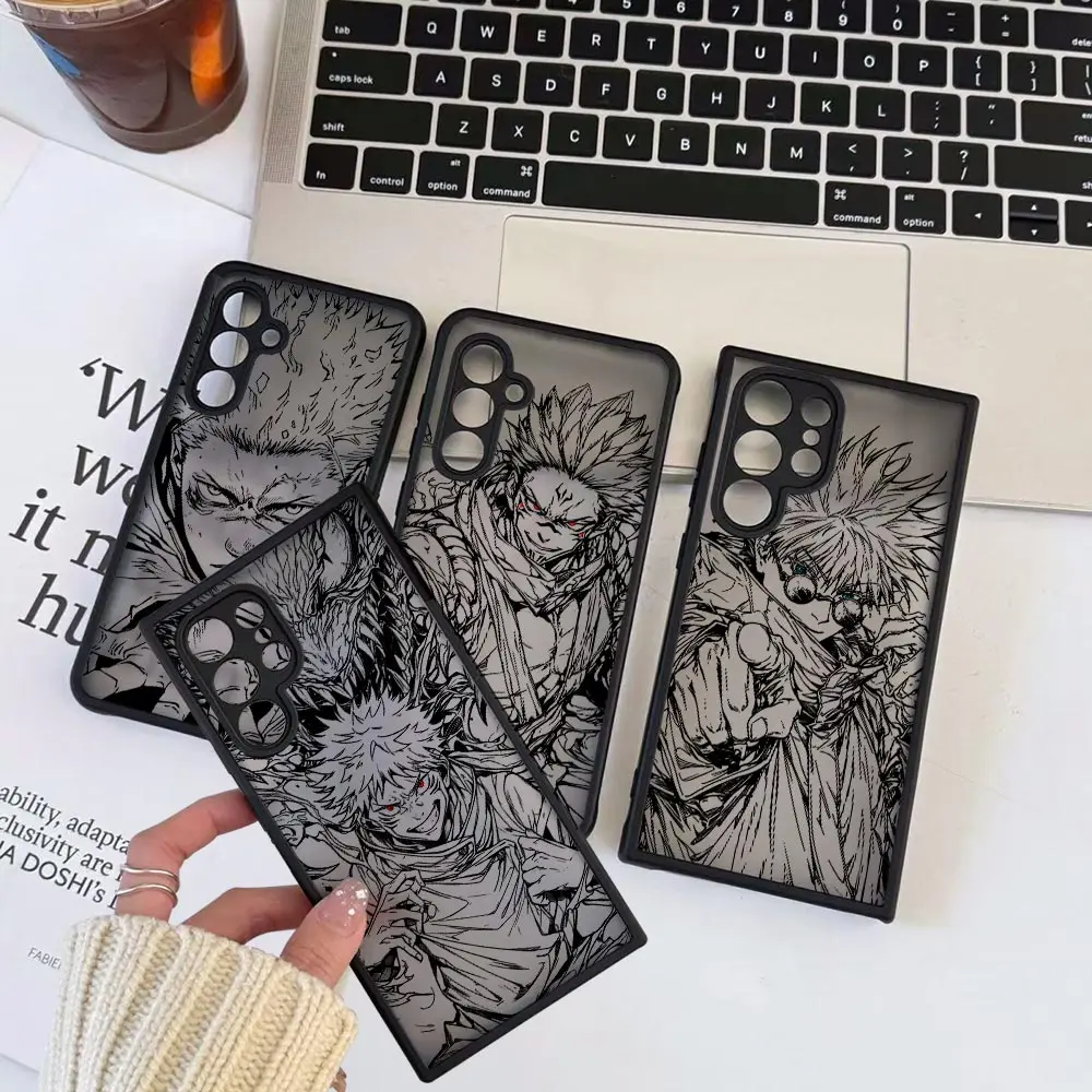 Jujutsu Kaisen Satoru Gojo جراب هاتف ل ممن لهم A98 A94 A92 A91 A83 A78 A76 A74 A59 A58 A55 A54 A39 A38 A5 A31 غطاء شفاف