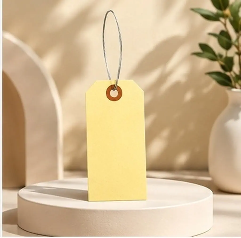 50Pcs Price Tags Manila Wire Tags Stable Packaging Shipping Blank Labels for Multiple Use Shipping Tag Manila Tag with Eyelet
